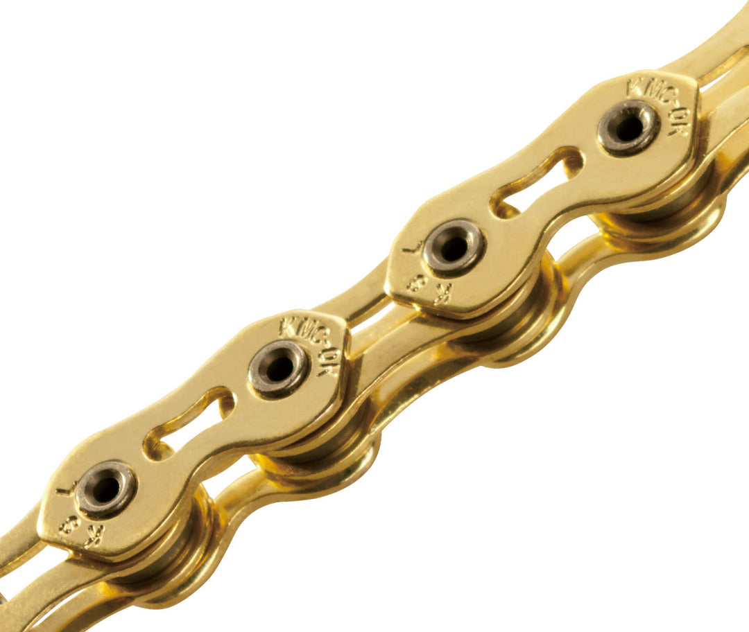CHAIN KMC K1SL NARROW 1SPD 1/2" x 3/32" BMX RACE Ti-N GOLD HOLLOW 110L