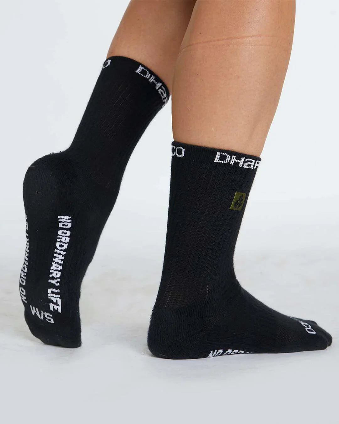 DHaRCO CREW SOCKS | BLACK L/XL