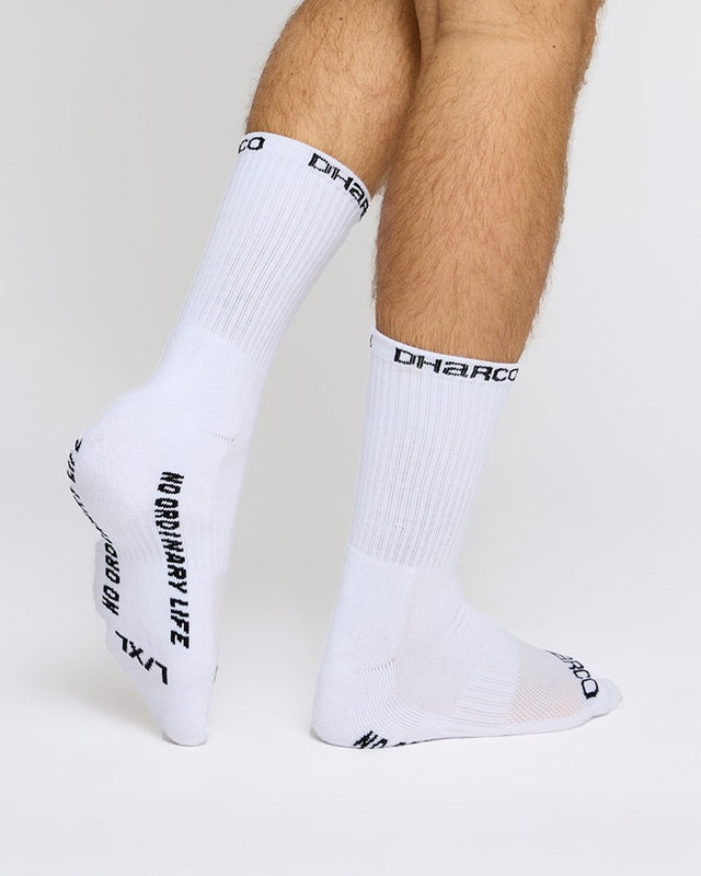 DHaRCO CREW SOCKS | WHITE L/XL