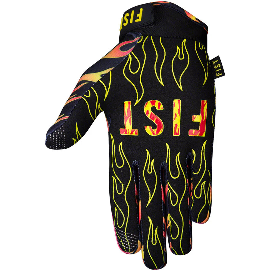 Fist Strapped Flaming Hawt Gloves