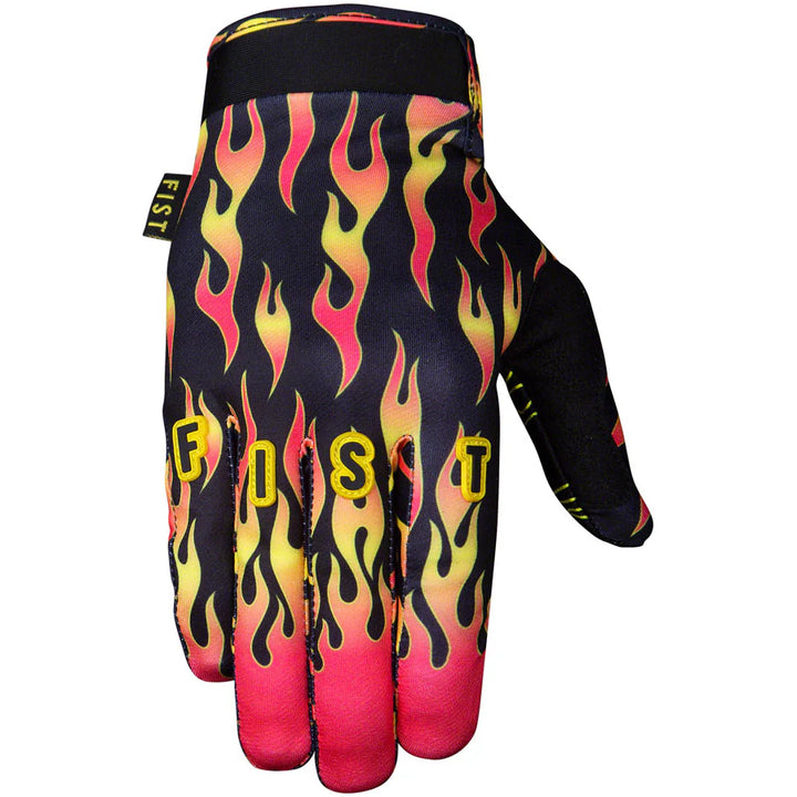 Fist Strapped Flaming Hawt Gloves