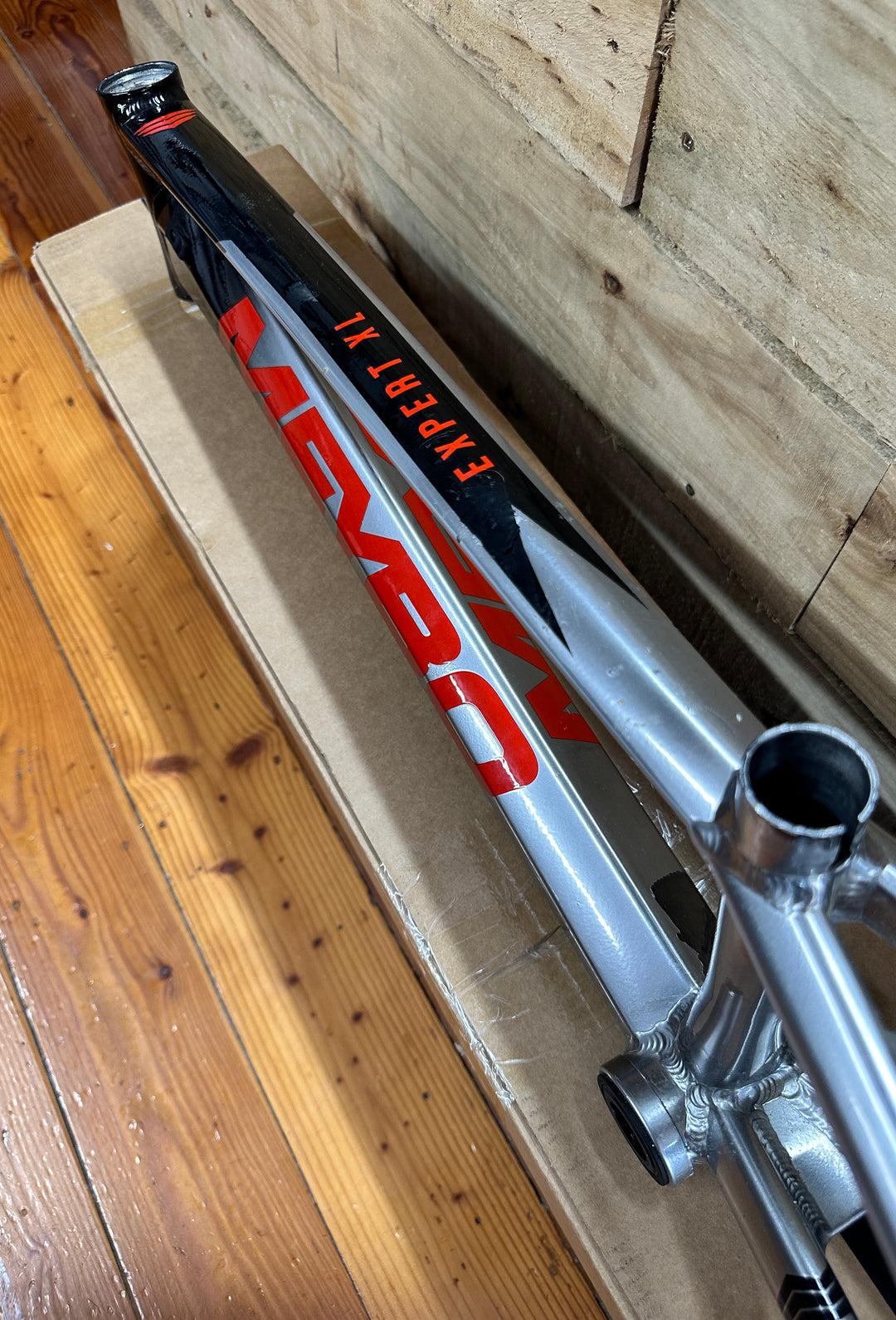 *USED* MEYBO 2025 HSX ALLOY BMX RACE FRAME - BLACK/RED/GREY - EXPERT XL