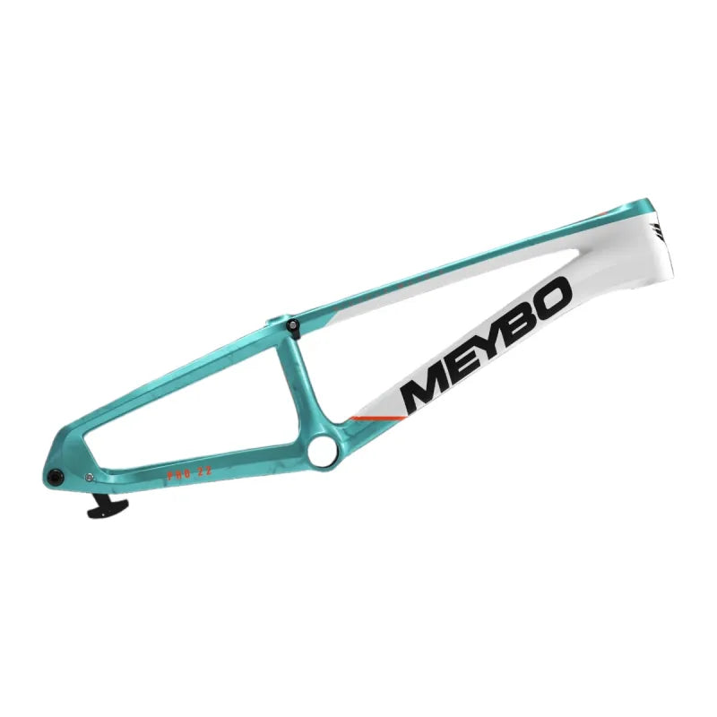Meybo 2026 HSX Carbon Bmx Race Frame Matte White/Orange/Teal