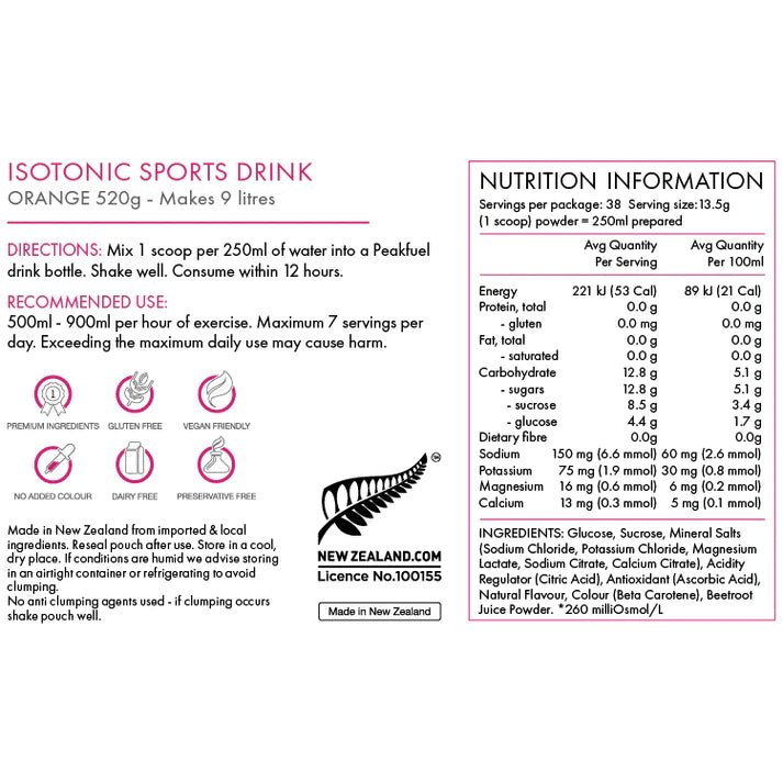 PEAKFUEL ISOTONIC SPORTS DRINK