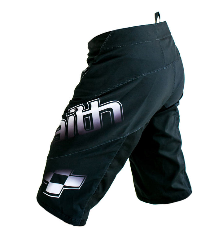 Faith Race Short 101 Black/White Fade with key pocket