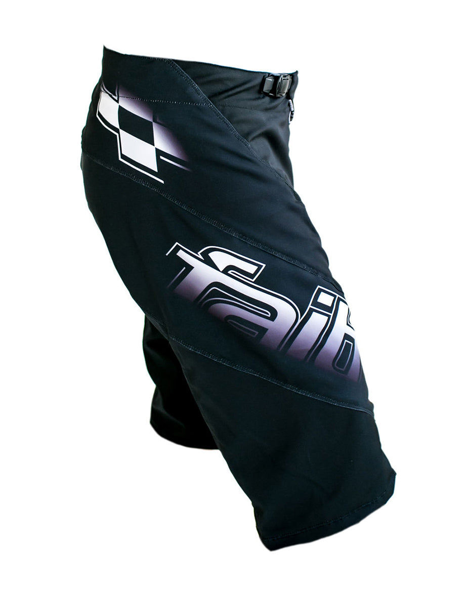 Faith Race Short 101 Black/White Fade with key pocket